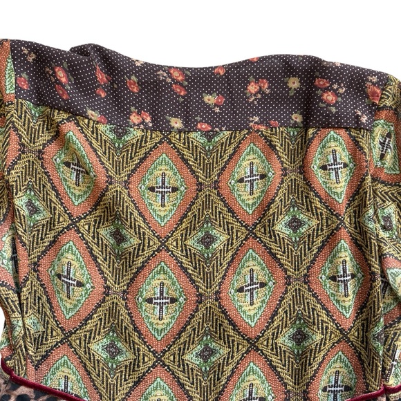 Double D Ranch Western Print Dress Beaded Embellished Boho Cowgirl XL Leopard - Picture 12 of 15